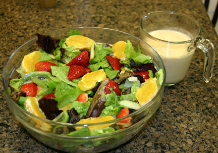 Mismash Salad with Orange Cashew Dressing